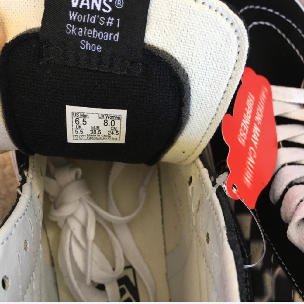 Vans Sk8-Hi Blur Check Skate Shoe W 8, M 6.5 - Picture 6 of 9